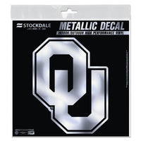 Wholesale-Oklahoma Sooners Decal Metallic 6" x 6"