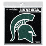 Wholesale-Michigan State Spartans Decal Glitter 6" x 6"