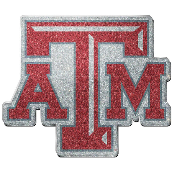 Texas A&M Aggies Glitter Acrylic Auto Emblem