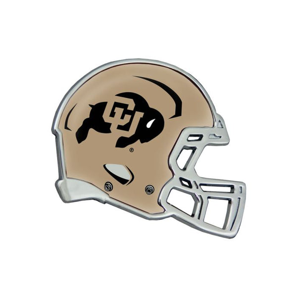 Wholesale-Colorado Buffaloes HELMET Chrome Metal Domed Emblem