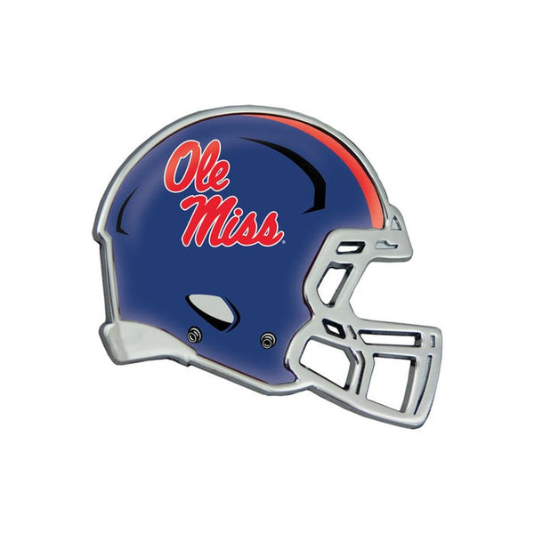 Ole Miss Rebels HELMET Chrome Metal Domed Emblem