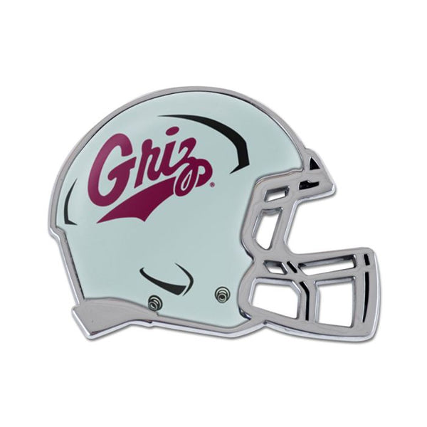 Wholesale-Montana Grizzlies HELMET Chrome Metal Domed Emblem