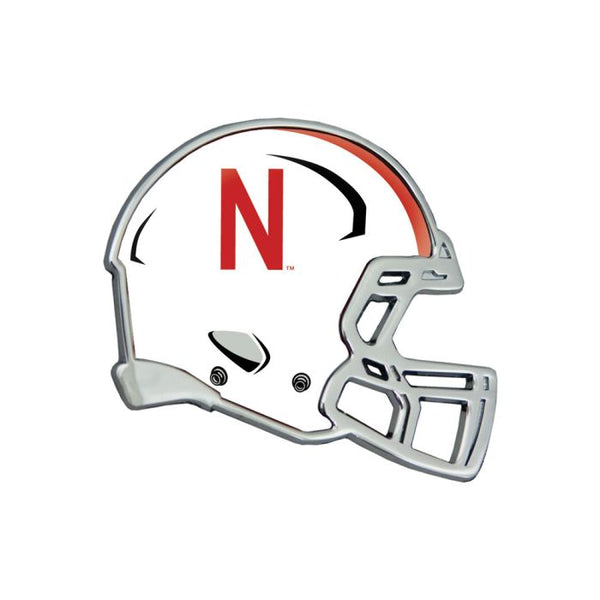 Wholesale-Nebraska Cornhuskers HELMET Chrome Metal Domed Emblem