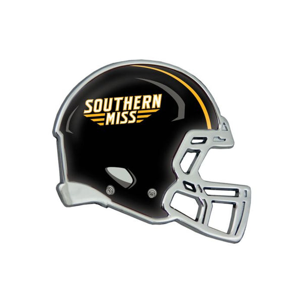 Wholesale-Southern Miss Golden Eagles HELMET Chrome Metal Domed Emblem