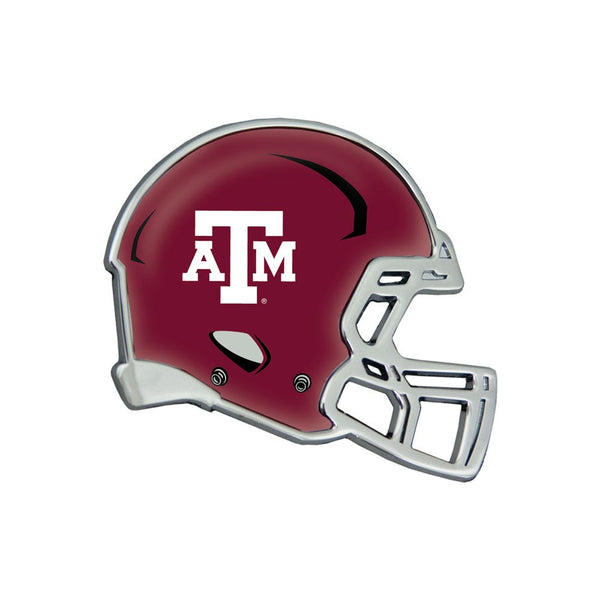 Texas A&M Aggies HELMET Chrome Metal Domed Emblem