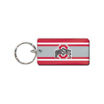 Wholesale-Ohio State Buckeyes STRIPES Keychain Rectangle