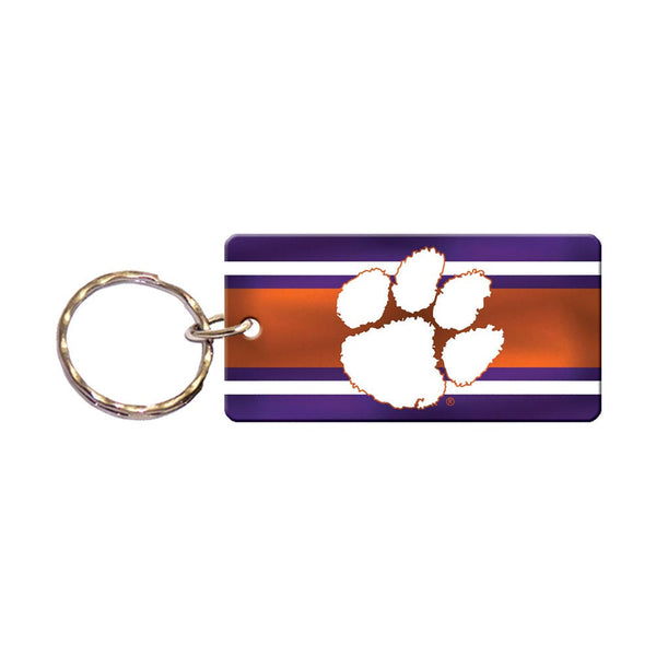 Clemson Tigers STRIPES Keychain Rectangle