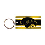 Iowa Hawkeyes STRIPES Keychain Rectangle