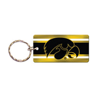 Iowa Hawkeyes STRIPES Keychain Rectangle