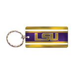 LSU Tigers STRIPES Keychain Rectangle
