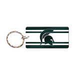 Wholesale-Michigan State Spartans STRIPES Keychain Rectangle