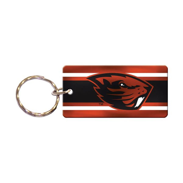 Wholesale-Oregon State Beavers STRIPES Keychain Rectangle