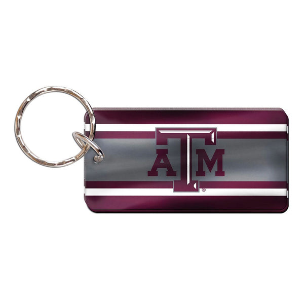 Texas A&M Aggies STRIPES Keychain Rectangle