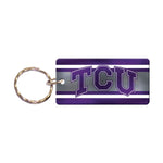 Wholesale-TCU Horned Frogs STRIPES Keychain Rectangle