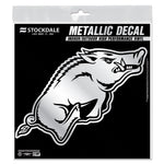Arkansas Razorbacks Decal Metallic 6" x 6"