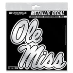 Wholesale-Ole Miss Rebels Decal Metallic 6" x 6"