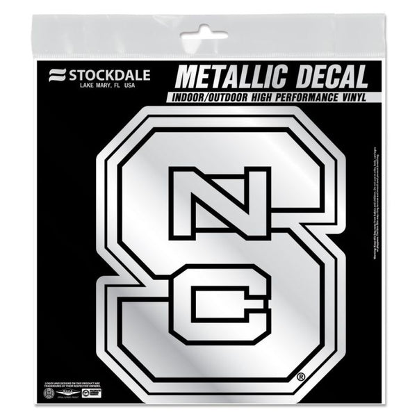 Wholesale-NC State Wolfpack Decal Metallic 6" x 6"