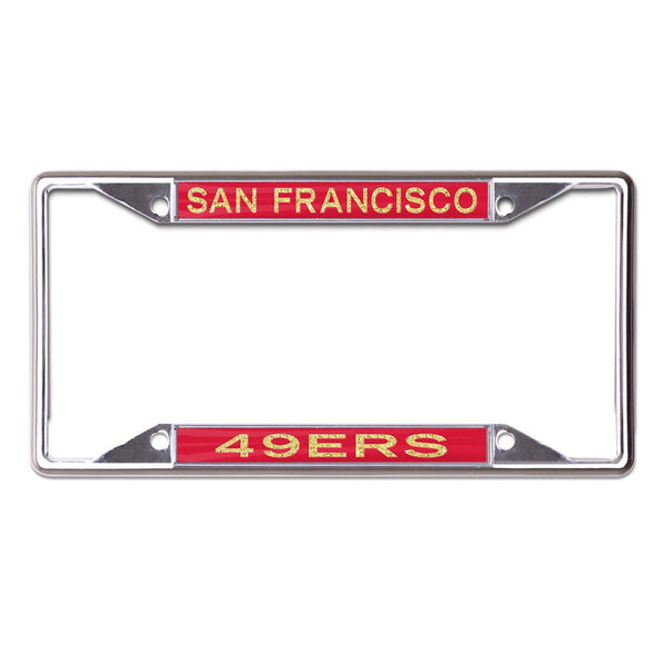 San Francisco 49ers GLITTER LETTERS Lic Plt Frame S/S Printed