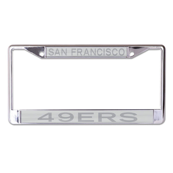 San Francisco 49ers FROSTED Lic Plt Frame S/L Printed