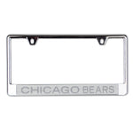 Chicago Bears FROSTED Lic Plate Frame B/O Printed