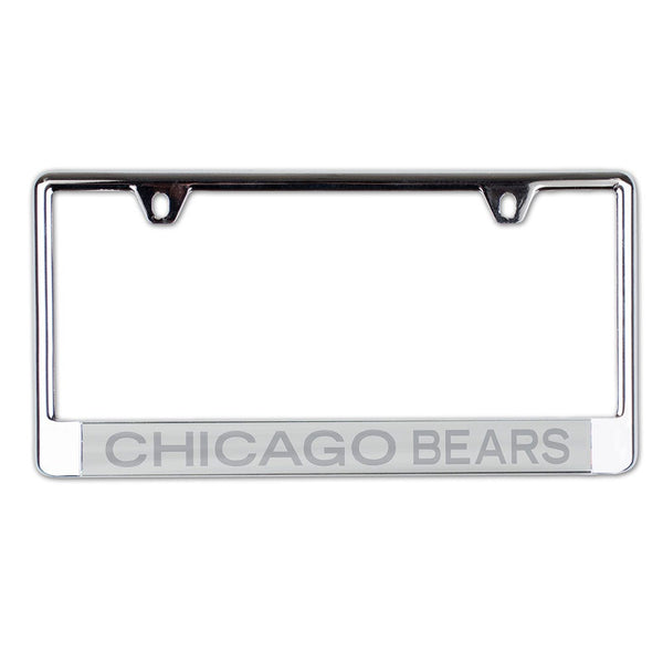 Chicago Bears FROSTED Lic Plate Frame B/O Printed