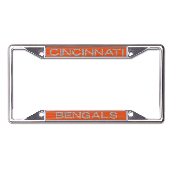 Cincinnati Bengals GLITTER LETTERS Lic Plt Frame S/S Printed
