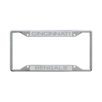 Cincinnati Bengals FROSTED Lic Plt Frame S/S Printed