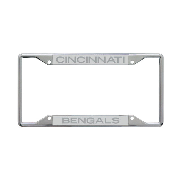 Cincinnati Bengals FROSTED Lic Plt Frame S/S Printed