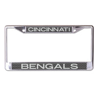 Cincinnati Bengals CARBON Lic Plt Frame S/L Printed