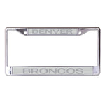 Denver Broncos FROSTED Lic Plt Frame S/L Printed