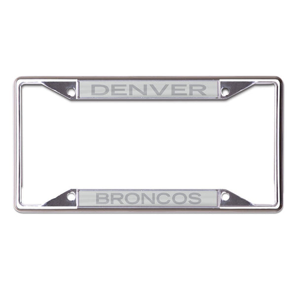 Denver Broncos FROSTED Lic Plt Frame S/S Printed