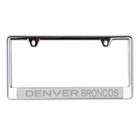Denver Broncos FROSTED Lic Plate Frame B/O Printed