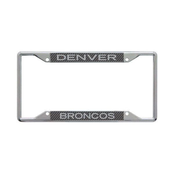 Denver Broncos CARBON Lic Plt Frame S/S Printed