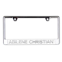 Wholesale-Abilene Christian Wildcats FROSTED Lic Plate Frame B/O Printed