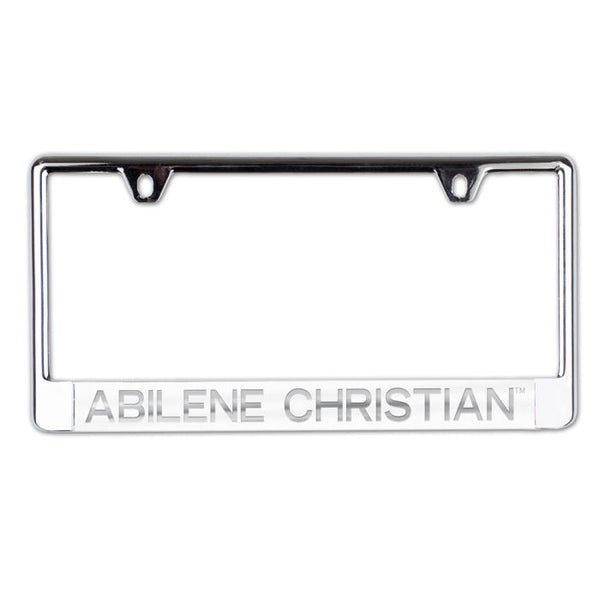 Wholesale-Abilene Christian Wildcats FROSTED Lic Plate Frame B/O Printed