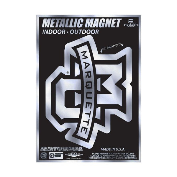 Wholesale-Marquette Golden Eagles Metallic Magnets 5" x 7"