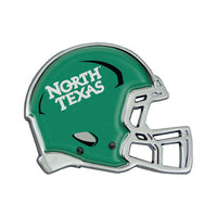 Wholesale-North Texas Mean Green HELMET Chrome Metal Domed Emblem