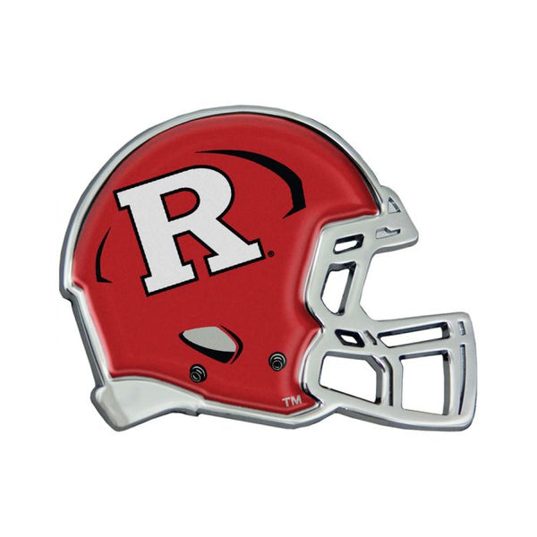 Wholesale-Rutgers Scarlet Knights HELMET Chrome Metal Domed Emblem