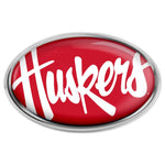 Wholesale-Nebraska Cornhuskers Chrome Metal Domed Emblem