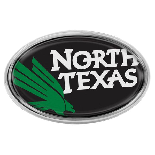 Wholesale-North Texas Mean Green MEGA Chrome Metal Domed Emblem