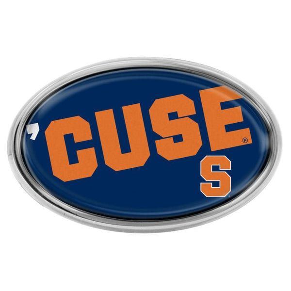 Wholesale-Syracuse Orange Chrome Metal Domed Emblem