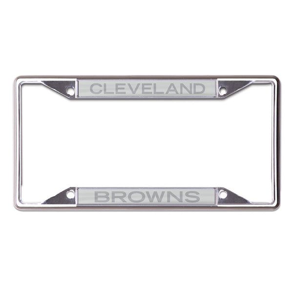 Cleveland Browns FROSTED Lic Plt Frame S/S Printed