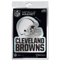 Cleveland Browns Metallic Magnets 3" x 5"