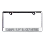 Tampa Bay Buccaneers FROSTED Lic Plate Frame B/O Printed