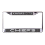 Kansas City Chiefs CARBON Lic Plt Frame S/L Printed