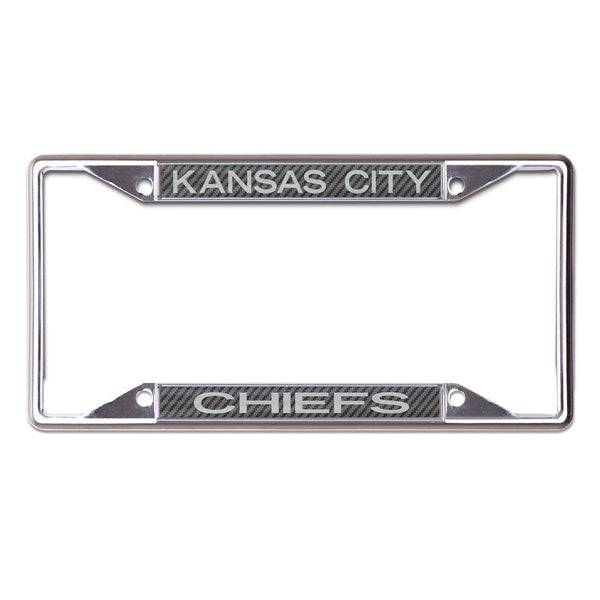 Kansas City Chiefs CARBON Lic Plt Frame S/S Printed