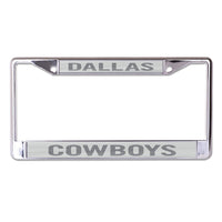 Dallas Cowboys FROSTED Lic Plt Frame S/L Printed