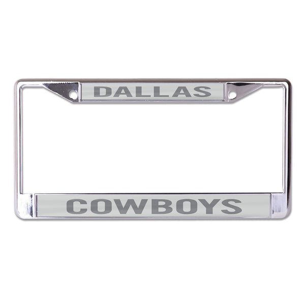 Dallas Cowboys FROSTED Lic Plt Frame S/L Printed
