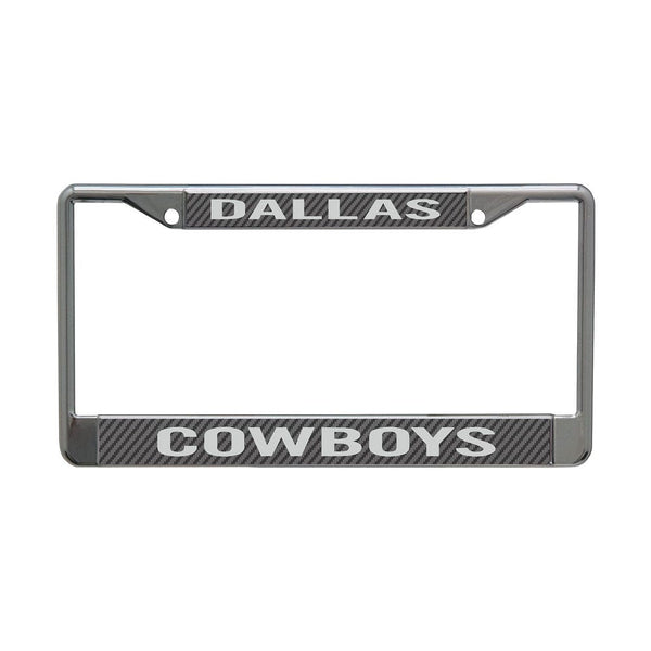 Dallas Cowboys CARBON Lic Plt Frame S/L Printed