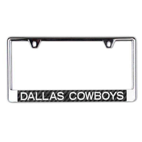 Dallas Cowboys CARBON Lic Plate Frame B/O Printed